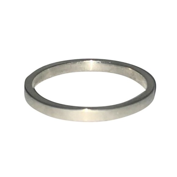 Alberto Juan 14 KT White Gold Square Band Ring